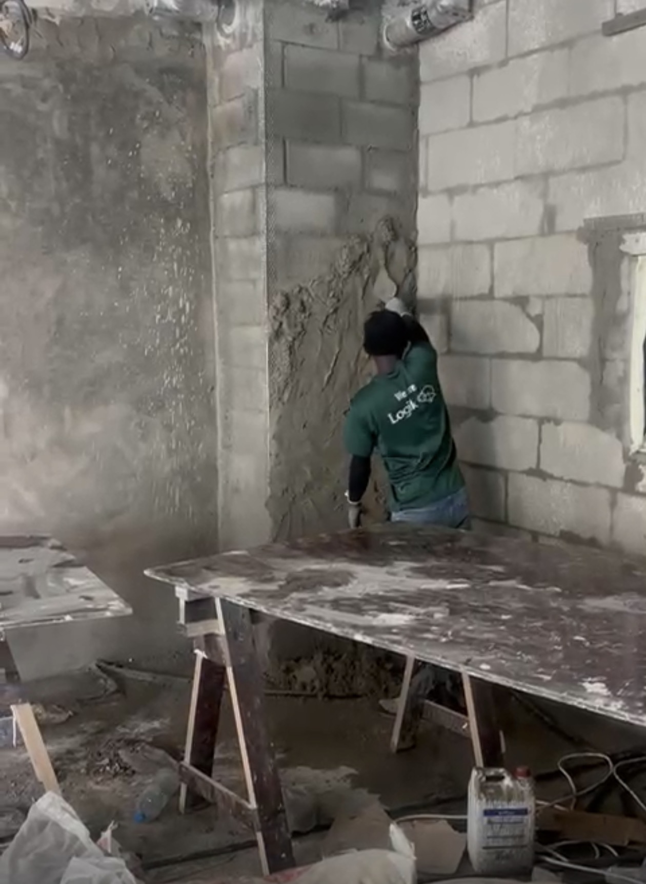 Logik team at work on a fitout project